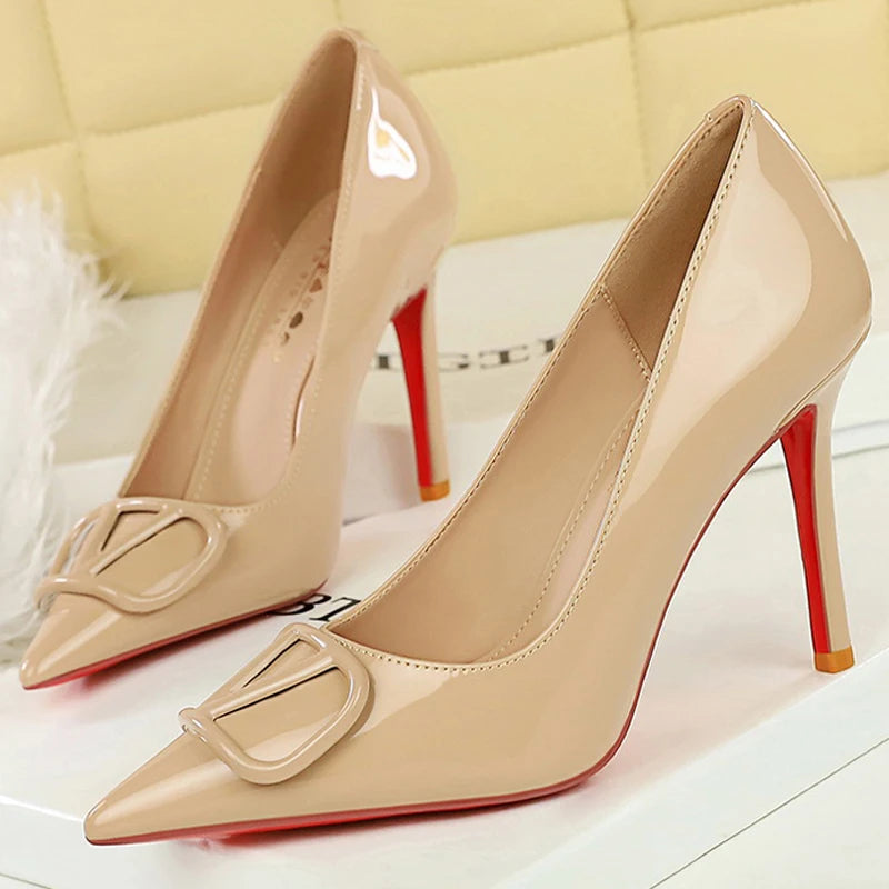 BIGTREE Shoes Women Pumps Fashion New Style High Heels Sexy Party shoes patent leather Women heels 10 CM Thin heels Luxury 2026