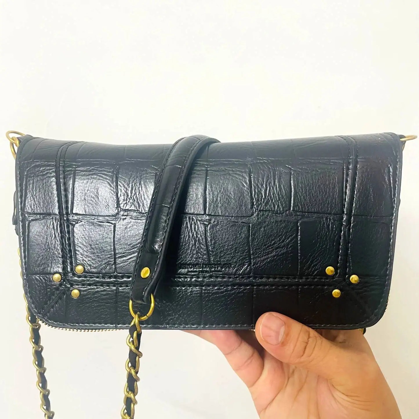 New Women's Shoulder Bag Or Cross Bag Removable Belt Braided And In Closed With Magnetic Leather Flaps