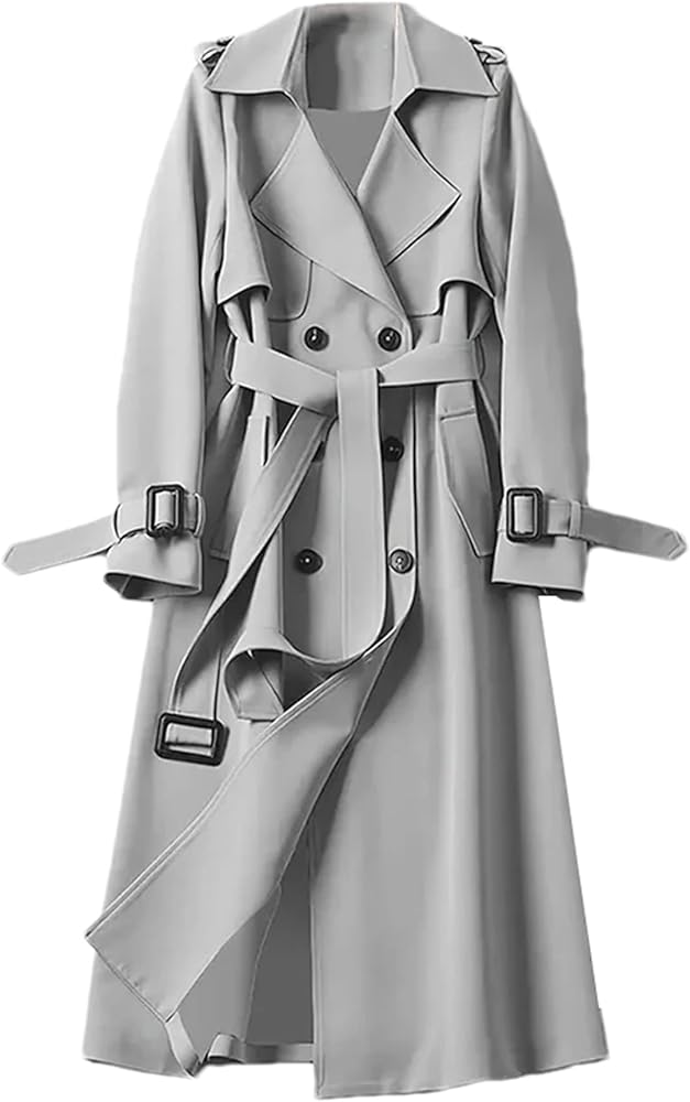 Double-breasted Mid-length Tie Trench Coat