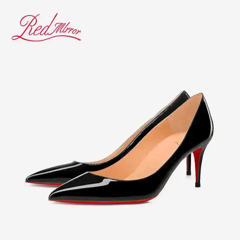 Women heels Naked color Women's elegant high heel Luxury Black shoes woman 2025 Red Shiny Bottoms Pointed Toe party Ladies Women