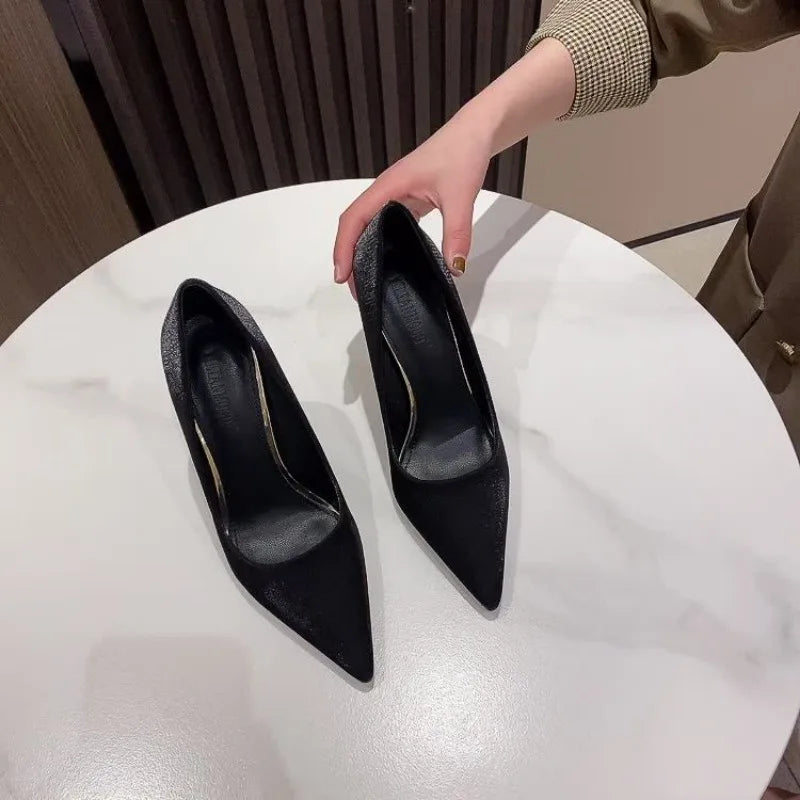 Woman Pumps Sexy Shoes for Women Formal Pointed Toe Stilito Elegant Dress High Quality 2025 Trend with Discount 39 Korean Style