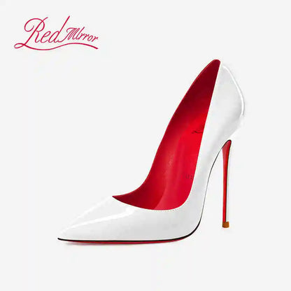 Women heels Naked color Women's elegant high heel Luxury Black shoes woman 2025 Red Shiny Bottoms Pointed Toe party Ladies Women