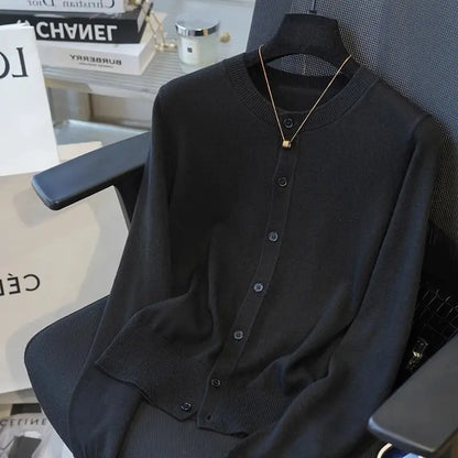 Thin Cardigan Sweaters for Women Clothing Autumn Fashion Clothes Basic Coat Women Jacket Casual Outerwear Streetwear Knit Tops