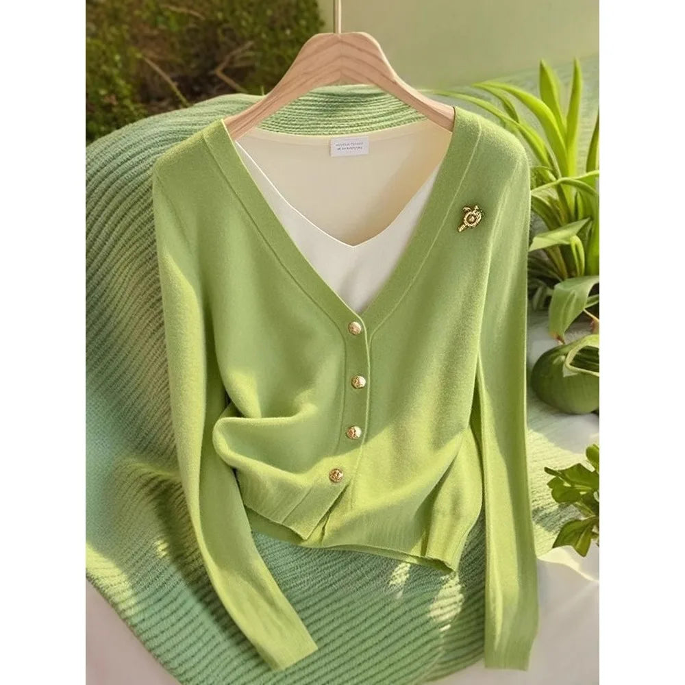 Thin Cardigan Sweaters for Women Clothing Autumn Fashion Clothes Basic Coat Women Jacket Casual Outerwear Streetwear Knit Tops