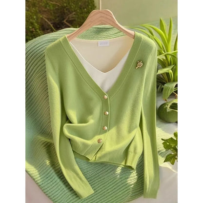 Thin Cardigan Sweaters for Women Clothing Autumn Fashion Clothes Basic Coat Women Jacket Casual Outerwear Streetwear Knit Tops