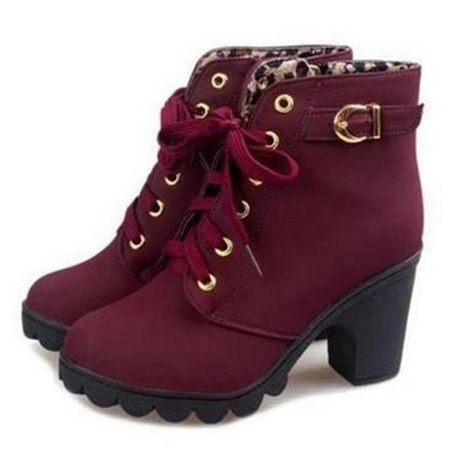 Women's Large Size Ankle Boots Autumn And Winter Cross-Strap Short Boots Gift for Christmas Birthday New Year