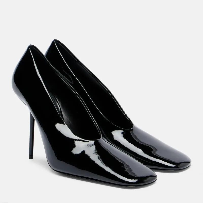 European and American Spring and Autumn Fashion Stiletto Single Shoes Fashion Shallow Mouth Temperament Square HeadWomen's Shoes