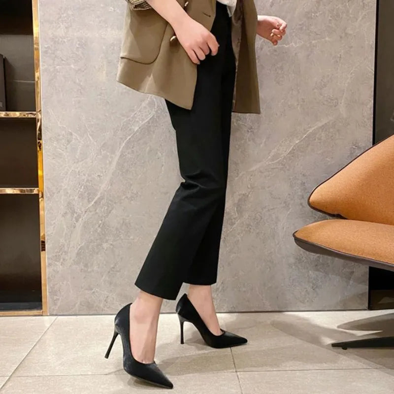 Woman Pumps Sexy Shoes for Women Formal Pointed Toe Stilito Elegant Dress High Quality 2025 Trend with Discount 39 Korean Style