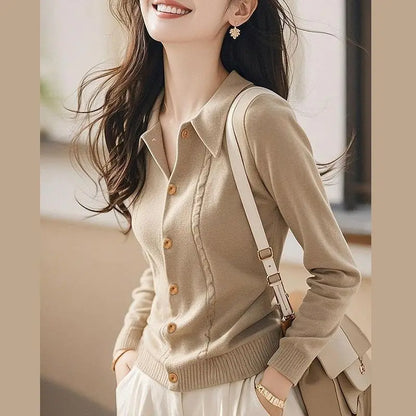 Thin Cardigan Sweaters for Women Clothing Autumn Fashion Clothes Basic Coat Women Jacket Casual Outerwear Streetwear Knit Tops