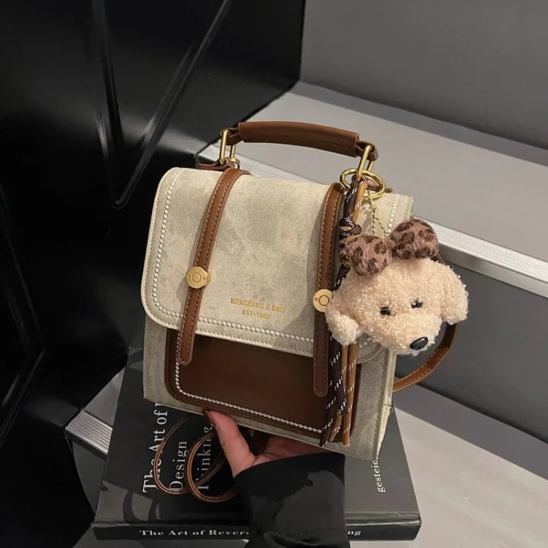 Elegant 3-in-1 Denim Women's Backpack, Stylish Crossbody Shoulder Bag for Casual Travel Short Trips, Trendy Matronly Fashion Bag