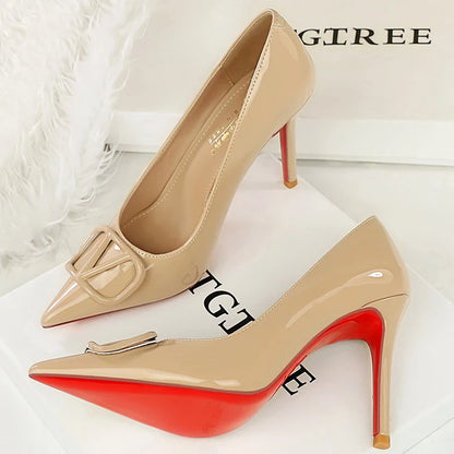 BIGTREE Shoes Women Pumps Fashion New Style High Heels Sexy Party shoes patent leather Women heels 10 CM Thin heels Luxury 2026