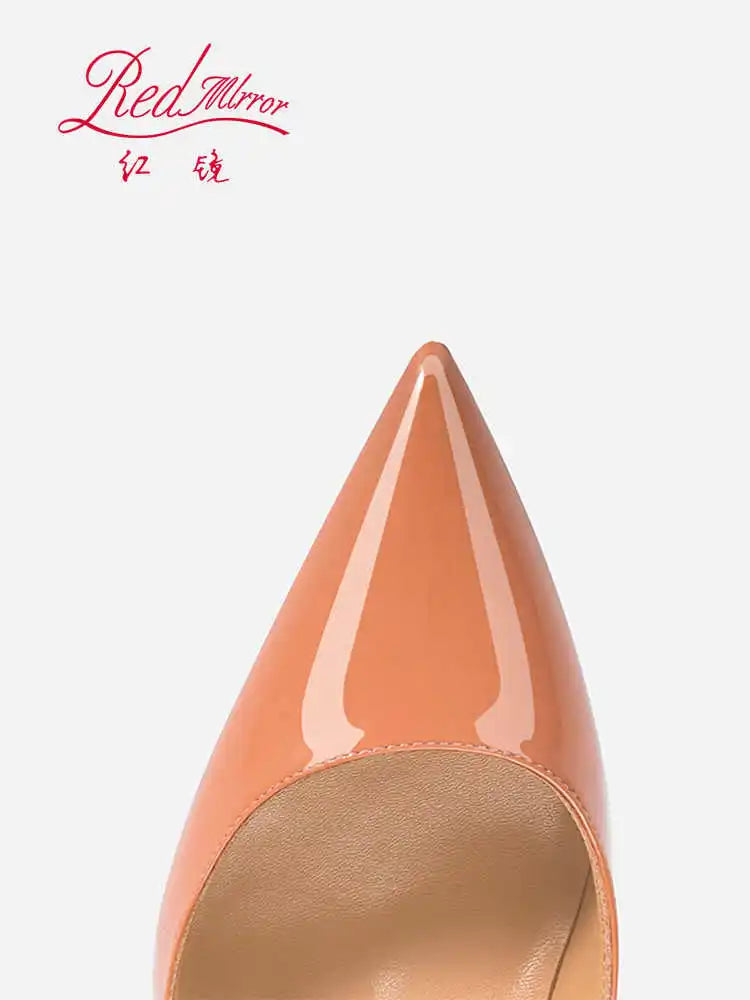 Women heels Naked color Women's elegant high heel Luxury Black shoes woman 2025 Red Shiny Bottoms Pointed Toe party Ladies Women