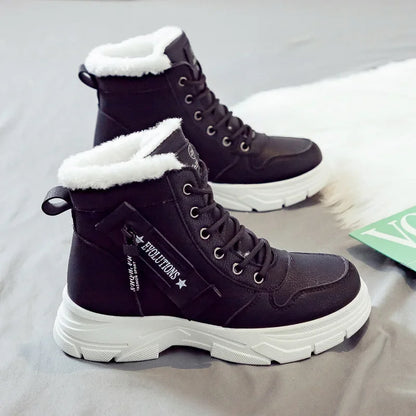 Winter Women Snow Boots Casual High-top Shoes Lightweight Warm Women Sneakers Platform Ankle Boots Plus Size New Outdoor Boots