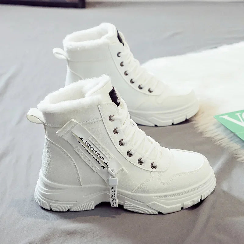 Winter Women Snow Boots Casual High-top Shoes Lightweight Warm Women Sneakers Platform Ankle Boots Plus Size New Outdoor Boots