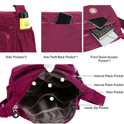 Female Shoulder Bags Waterproof Nylon Casual Crossbody Bag High quality Women Messenger Bag for Girls Hot Sales Handbags