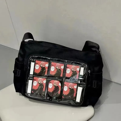New Japan Style Transparent Postcard Display Shoulder Women Badge DIY Decoration Crossbody Bag Anime Expo Class Tote Itabag