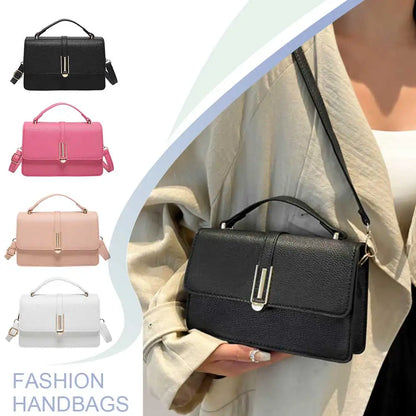 Women PU Shoulder Bag Fashion Tote Bag Large Capacity Elegant Tote Handbag Solid Color Stylish Crossbody Bag Outdoor Travel Bag
