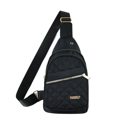 Adjustable Quilted Sling Backpack Outdoor Travel Bag For Men Women Casual Crossbody Small Sling Backpack Sling Bags