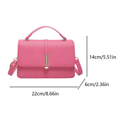 Women PU Shoulder Bag Fashion Tote Bag Large Capacity Elegant Tote Handbag Solid Color Stylish Crossbody Bag Outdoor Travel Bag
