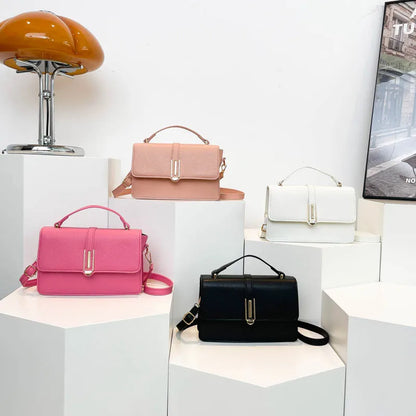 Women PU Shoulder Bag Fashion Tote Bag Large Capacity Elegant Tote Handbag Solid Color Stylish Crossbody Bag Outdoor Travel Bag