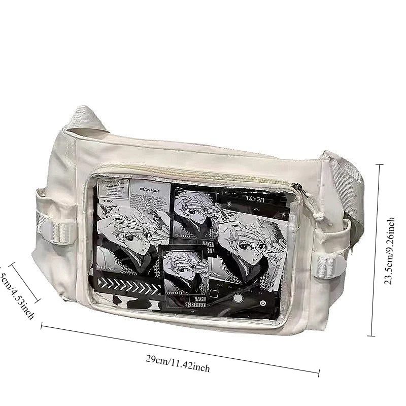 New Japan Style Transparent Postcard Display Shoulder Women Badge DIY Decoration Crossbody Bag Anime Expo Class Tote Itabag