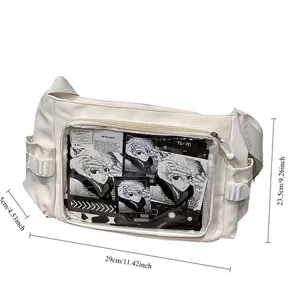 New Japan Style Transparent Postcard Display Shoulder Women Badge DIY Decoration Crossbody Bag Anime Expo Class Tote Itabag