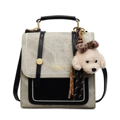 Elegant 3-in-1 Denim Women's Backpack, Stylish Crossbody Shoulder Bag for Casual Travel Short Trips, Trendy Matronly Fashion Bag