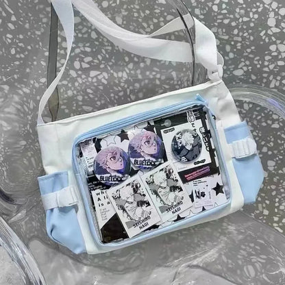 New Japan Style Transparent Postcard Display Shoulder Women Badge DIY Decoration Crossbody Bag Anime Expo Class Tote Itabag