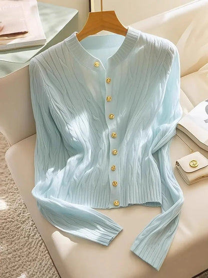 Thin Cardigan Sweaters for Women Clothing Autumn Fashion Clothes Basic Coat Women Jacket Casual Outerwear Streetwear Knit Tops