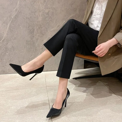Woman Pumps Sexy Shoes for Women Formal Pointed Toe Stilito Elegant Dress High Quality 2025 Trend with Discount 39 Korean Style