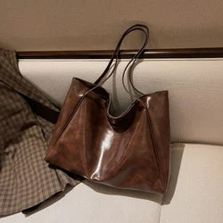 Fashion Handbag New Autumn And Winter Japanese And Korean Large Capacity Soft Leather Shoulder Bag