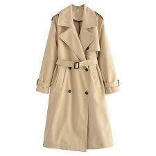 Double-breasted Mid-length Tie Trench Coat