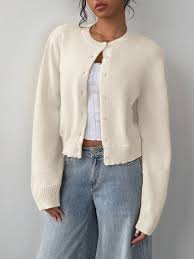 Chic Long Sleeved Knitted Cardigan Fashion sweater